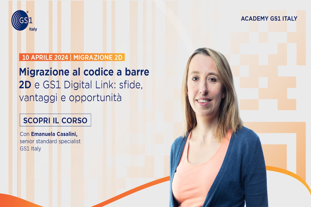 Migrazione al codice a barre 2D: se ne parla in un webinar di Academy GS1 Italy 